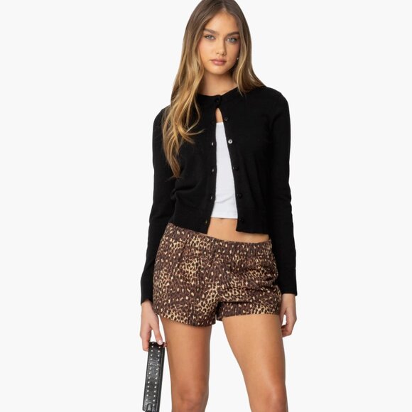 NWOT Edikted Black Button-Up Cardigan Sweater - Picture 5 of 5